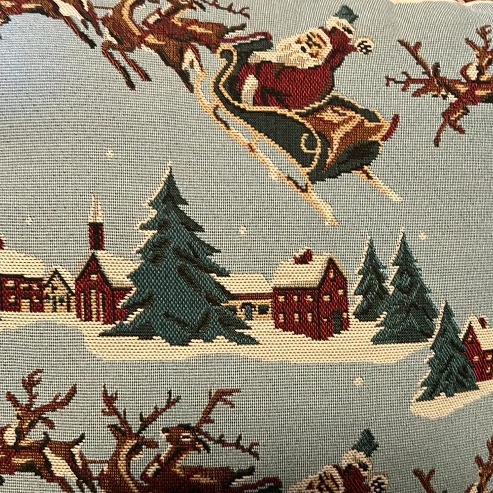 Santa Holiday Pillow-15x15